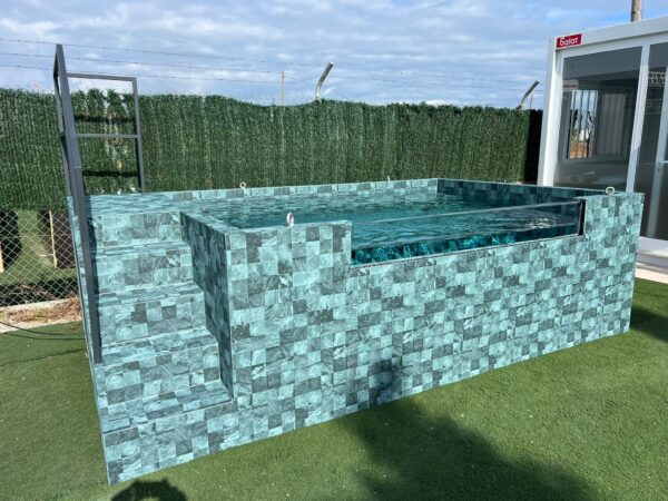 Piscina de patio MIAMI 3,90 x 2,40x1,12  con lámina PREMIUM (42SL/25 DH)