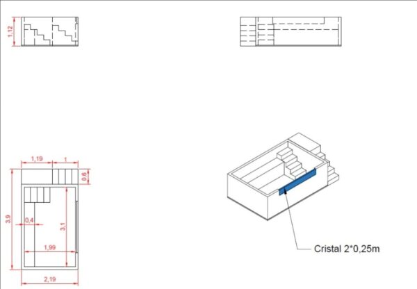 Piscina Elevada de patio MIAMI 3,90 x 2,40x1,12 m (124SL TA)