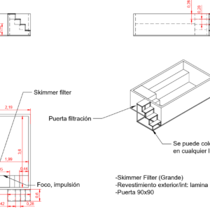 Piscina Elevada SOLPOOL 3,80 x 2,20x1,12 m (16SOL)