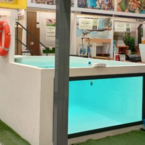 Piscina Elevada de patio 4,05 x 2,45m con cristal ampliado  (8PPC/23)