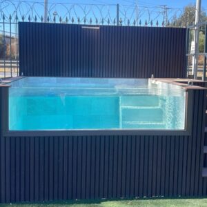 Piscina Elevada de patio 3 x 2,2 M con cristal ampliado  (14PPCO/24 DH)